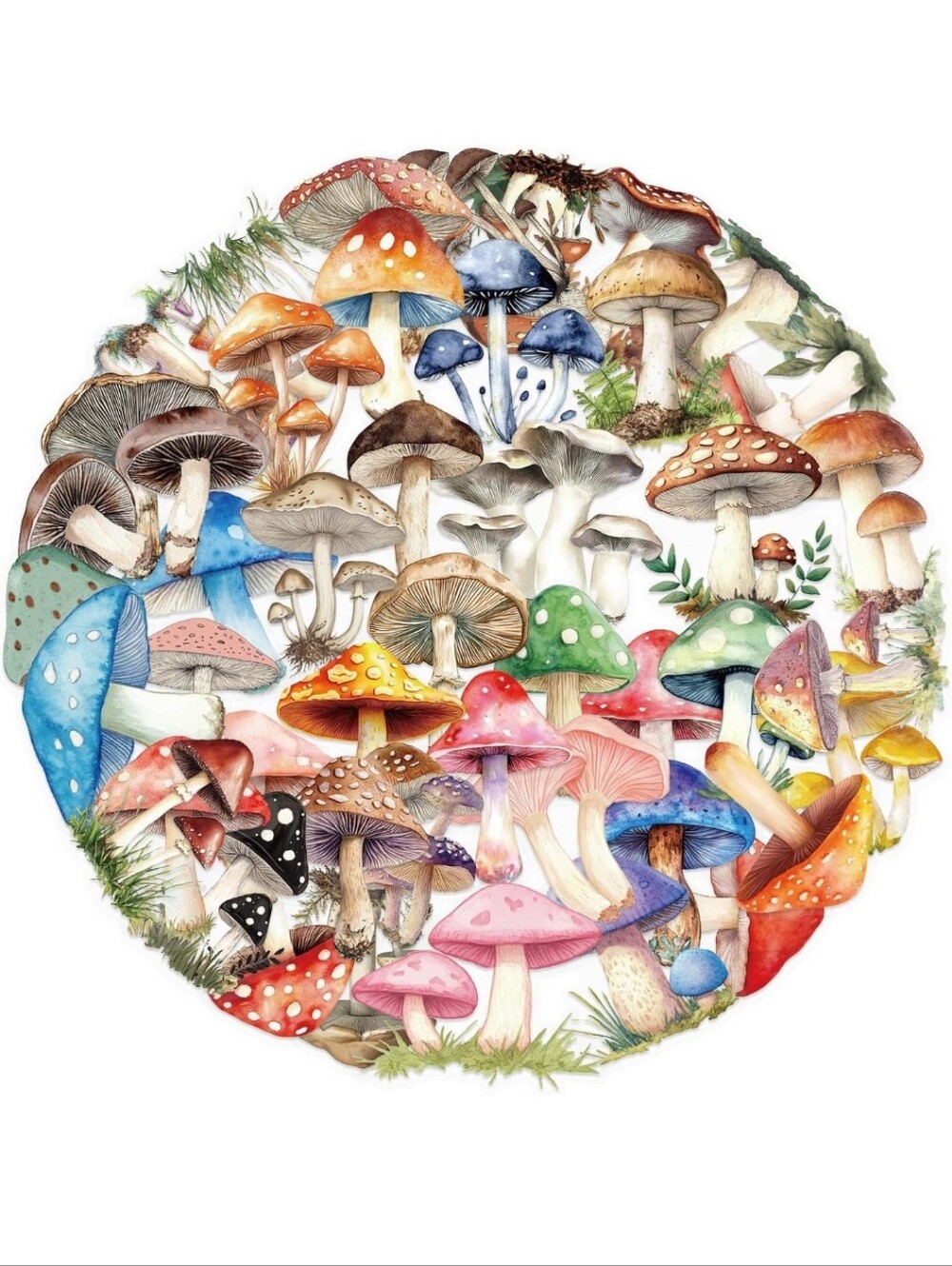 Whimsical Mushroom Party Sticker Sheet - Multicolor